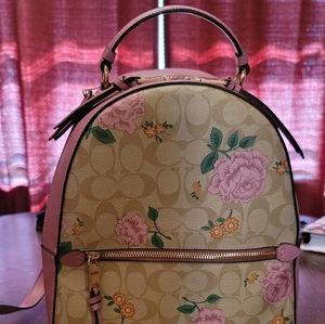 Coach floral backpack
